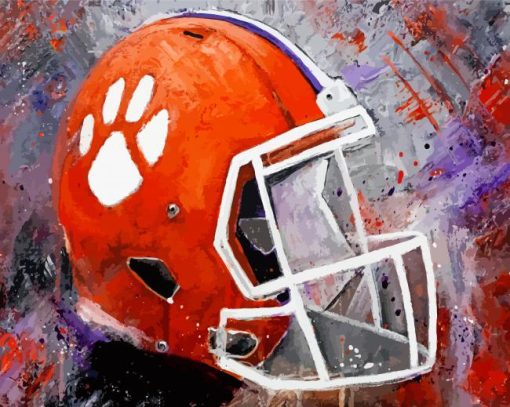 Clemson Tigers Football Helmet Art paint by numbers