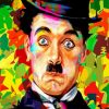 Colorful Charlie Chaplin paint by numbers