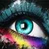 Colorful Eye Splash Art paint by numbers