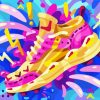 Aesthetic Colorful Sneakers Art paint by numbers