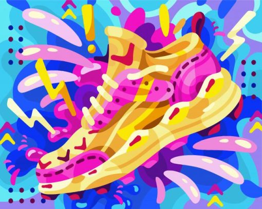 Aesthetic Colorful Sneakers Art paint by numbers