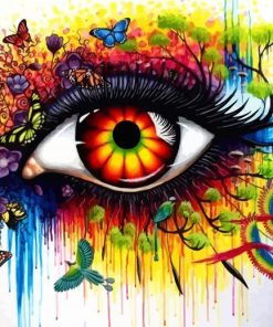 Colorful Splash Eye Art paint by numbers