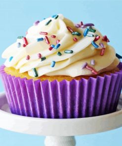 Cupcake With Sprinkles paint by numbers