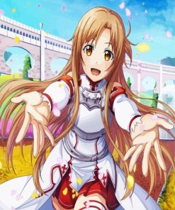 Cute Asuna paint by numbers