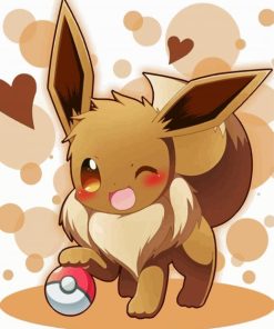 Cute Evee Pokemon paint by numbers