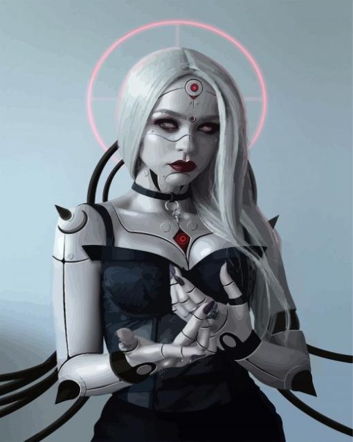 Cyborg Gorgeous Lady paint by numbers