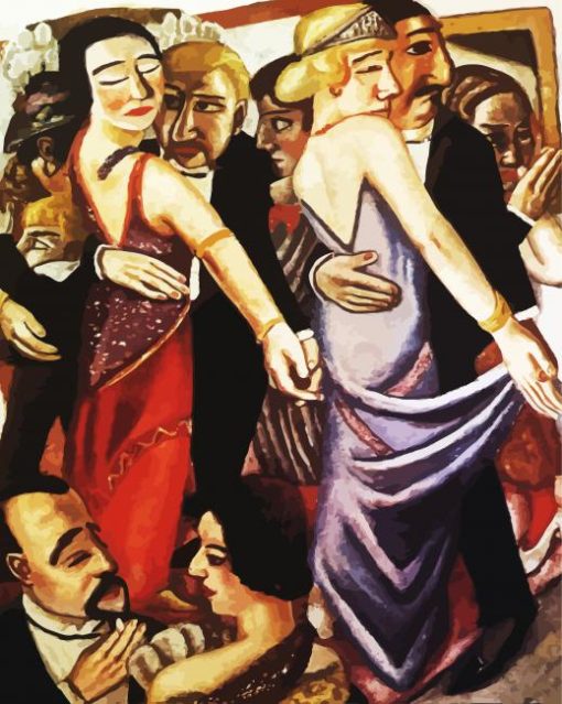 Dancing Bar In Baden Beden By Beckmann paint by numbers