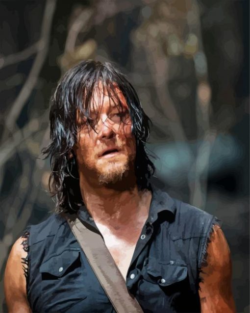 Daryl Dixon The Walking Dead paint by number