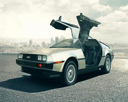 Delorean Car paint by numbers