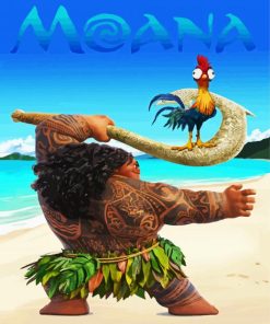 Disney Moana Maui Character paint by numbers