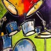 Abstract Drum Set paint by numbers