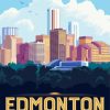 Edmonton City Poster paint by numbers