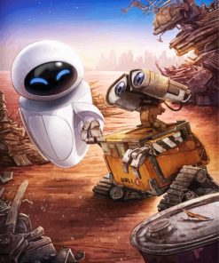 Walle With Eve paint by numbers