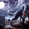 Fantasy Wolf In Cemetery paint by numbers