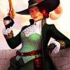 Female Gunslinger paint by numbers