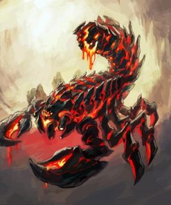 Big Red Fire Scorpion paint by numbers