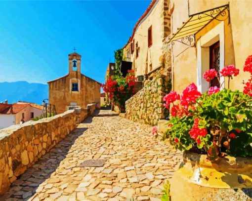 France Corsica Streets paint by numbers