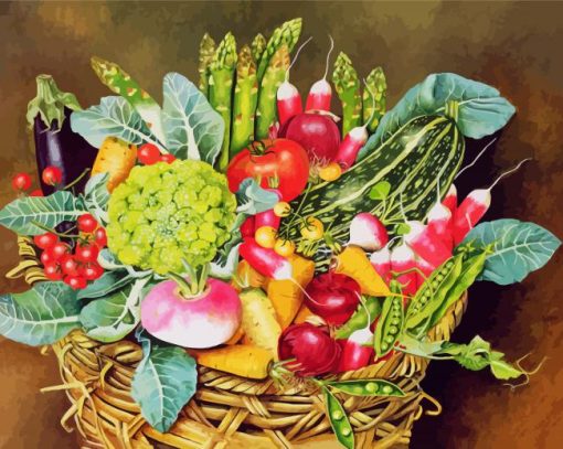 Fresh Veggies paint by numbers