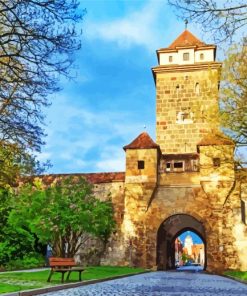 Gallows Gate Rothenburg Germany paint by numbers