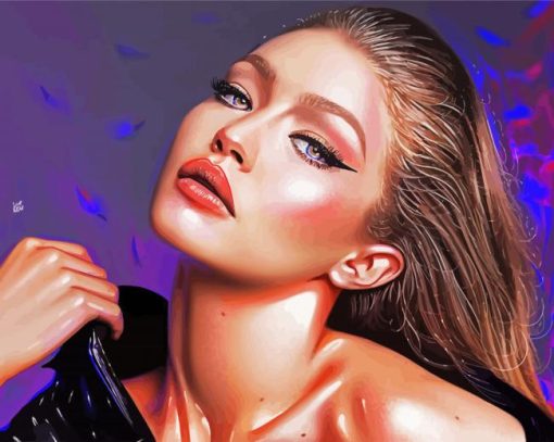 Gigi Hadid Art paint by numbers