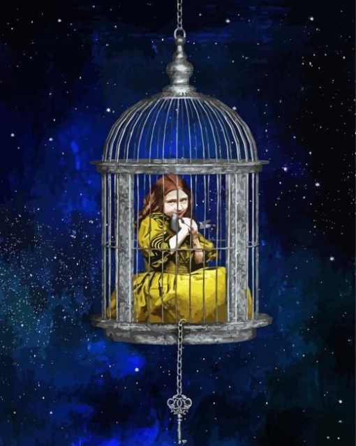 Girl In Cage Art paint by numbers