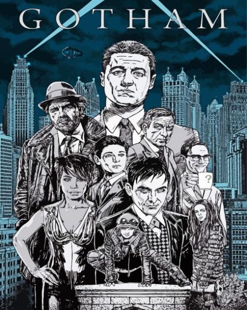 Gotham Tv Serie Poster paint by numbers