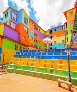 Guatape Colorful Houses paint by numbers