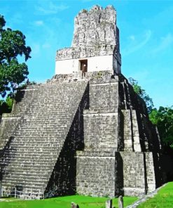 Guatemala Tikal City paint by numbers