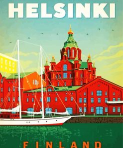 Helsenki Finland Poster paint by numbers