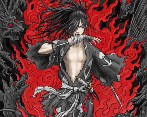 Dororo Hyakkimaru paint by numbers