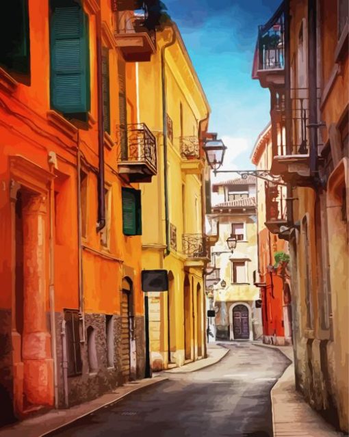 Aesthetic Italy Verona Streets paint by numbers