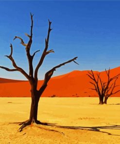 Kalahari Desert Landscape paint by numbers