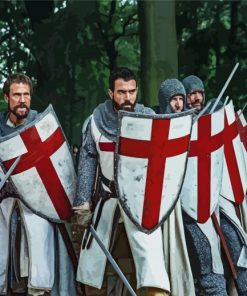 Knights Templar Warriors paint by numbers