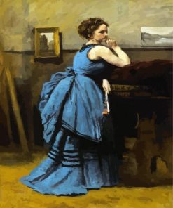 Classy Lady In Blue Dress paint by numbers