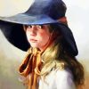 Aesthetic Little Girl In Sunhat paint by numbers