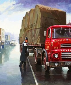 Red Lorry Truck paint by numbers