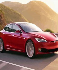 Luxury Tesla Car paint by numbers