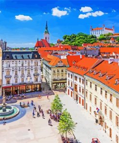 Main Square Slovakia paint by numbers