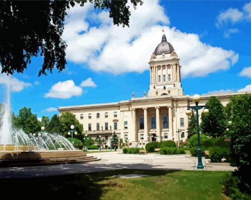 Manitoba Legislative Building paint by numbers