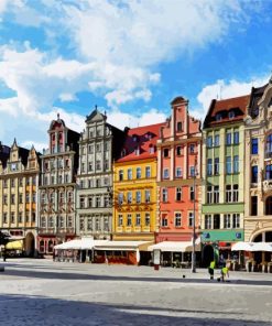 Market Square Wroclaw Poland paint by numbers