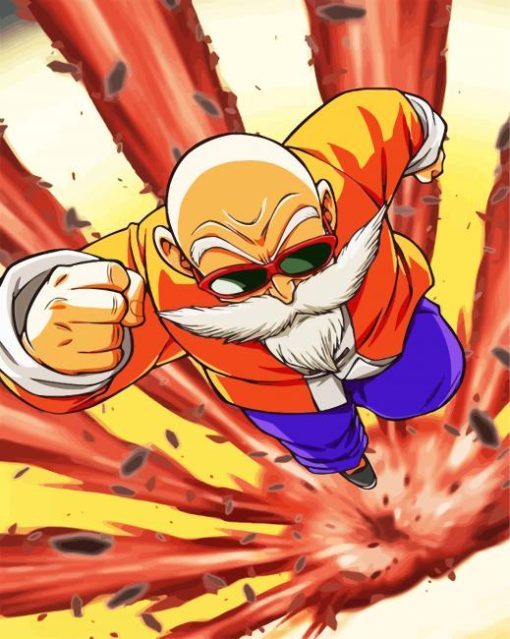 Master Roshi Dragon Ball Z paint by numbers