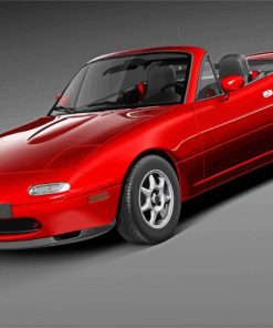 Red Mazda Mx 5 Miata Car paint by numbers