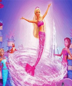 Mermaid Barbie paint by number