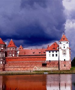 Mir Castle Complex Reflection paint by numbers