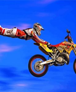 Motocross Jump Sport paint by numbers