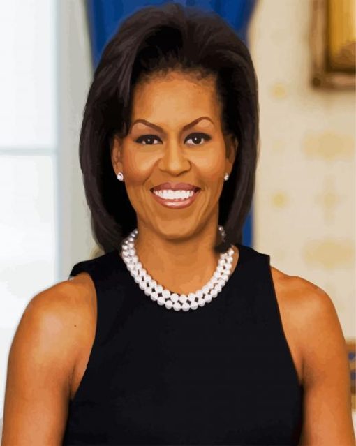 Mrs Obama Michelle paint by numbers