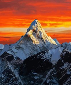 Everest Mountain Himalayas Landscape paint by numbers