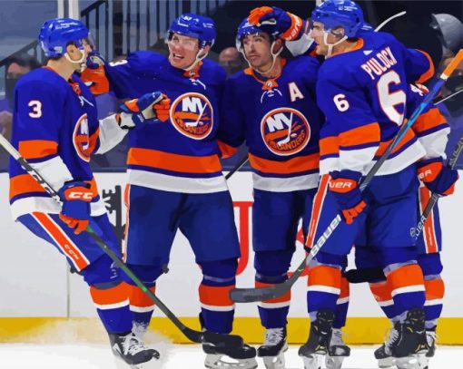 Ny Islanders Players Sport paint by numbers