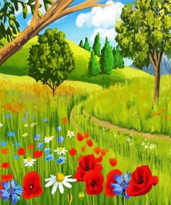 Nature Meadow Art paint by numbers