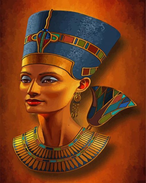 Nefertiti Egyptiain Queen paint by numbers